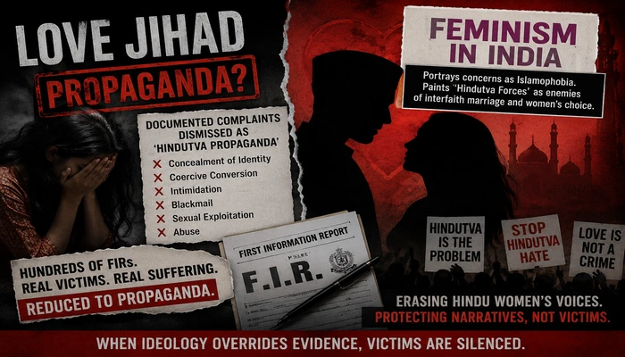 Documented incidents of Hindu women facing deception and coercive conversion dismissed by leftist publication as 'Hindutva myth'