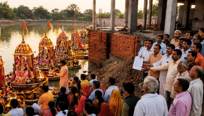 Hindu religious sentiments stirred as traditional Hindu ghat faces encroachment in Bundi, Rajasthan