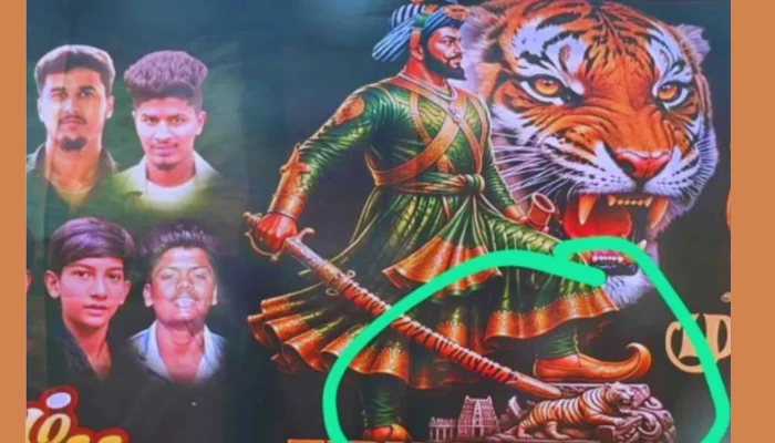 Hindu sentiments outraged; Muharram organisers display banner depicting Tipu Sultan desecrating Hindu symbols and humiliating Shivaji Maharaj