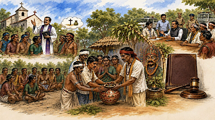 Primitive Hindu tribal community subjected to an organised Christian conversion drive through inducements in Gumla, Jharkhand