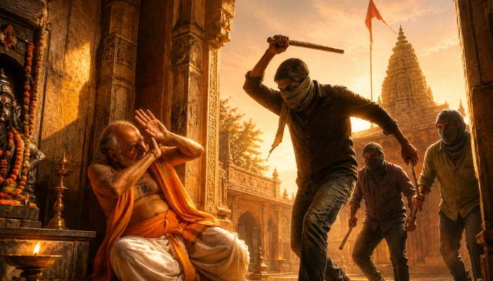 Hindu temple priest attacked for opposing illegal encroachment on temple land in Jalaun, Uttar Pradesh