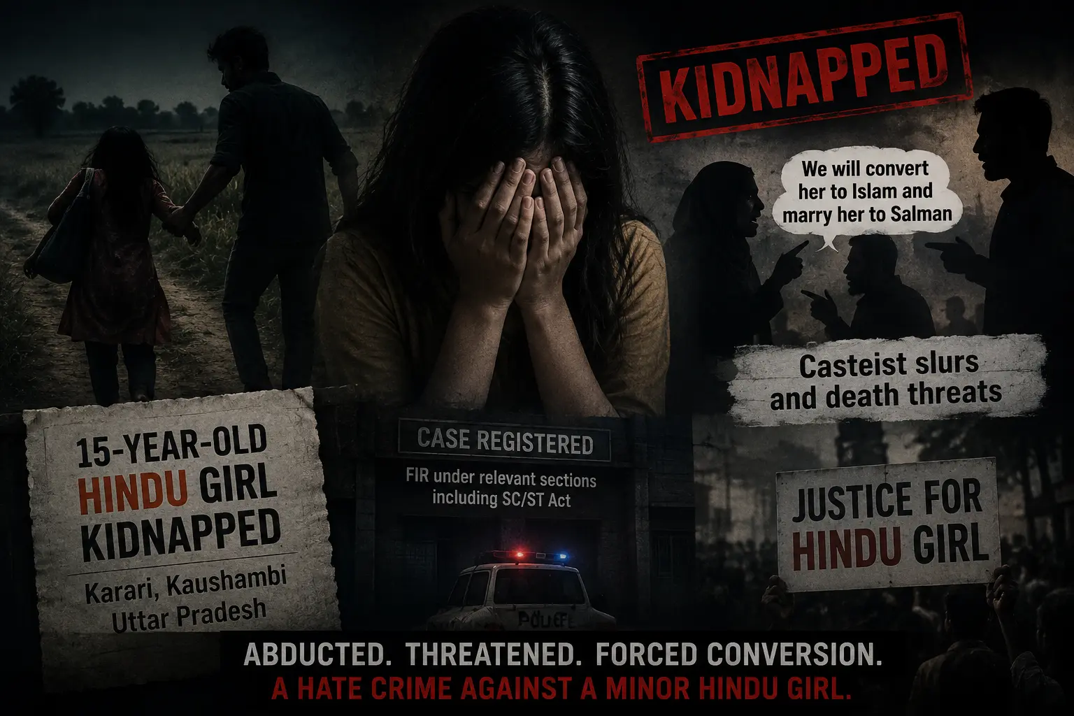 Hindu minor girl kidnapped by Muslim man; family threatened with her religious conversion and marriage in Uttar Pradesh