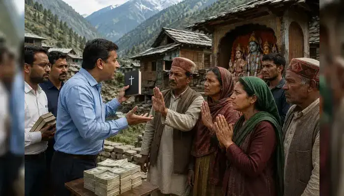 Hindus targeted for forced conversion to Christianity through monetary inducements, coercion and denigration of Hindu deities in Kullu