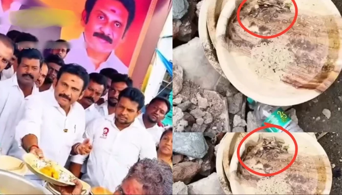 Hindu temple's sanctity defiled; non-vegetarian food served in temple premises by politician in Salem, Tamil Nadu
