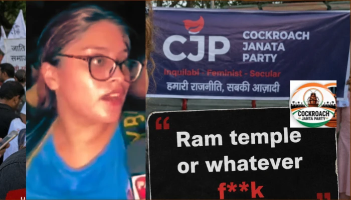 Hindu Faith insulted; female protester uses profanity to mock Lord Ram and Ram Mandir during CJP protest in Delhi's Jantar Mantar