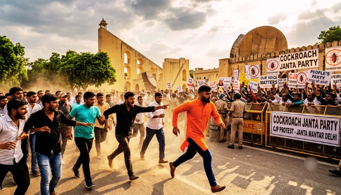 Hindu man chased and attacked by CJP protesters for wearing saffron; crowd heard shouting "maro, maro"