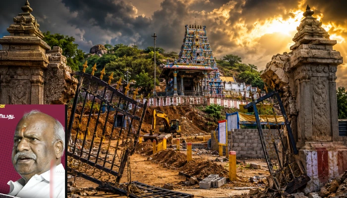 Ancient Hindu Murugan temple targeted again; CPI(M) leaders break gates to occupy Temple land despite Court proceedings