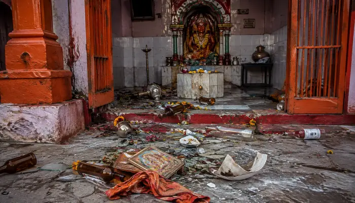 Ancient Hindu temple vandalised, sacred puja materials desecrated in Rajasthan's Jalore