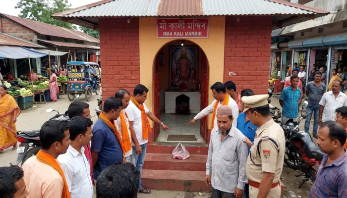 Hindu religious site desecrated; Muslim man dumps cow meat in front of sacred Kali temple in Sonitpur, Assam 