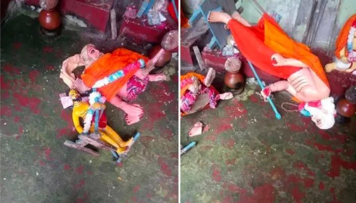 Hindu temples targeted, sacred idols vandalised by miscreants amidst ongoing persecution of Hindus in Bangladesh