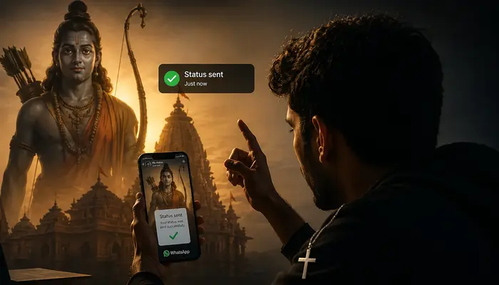 Hindu religious sentiments insulted as Christian man posted derogatory remarks targeting Hindu deities on WhatsApp status