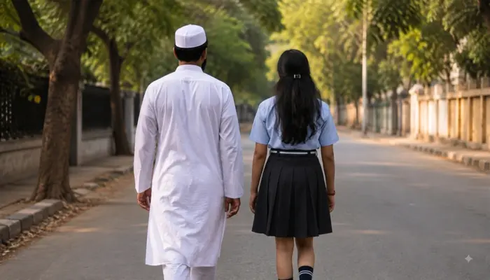 Minor Hindu girl abducted, taken to mosque and converted to Islam for nikah by Muslim man; victim's father abused with casteist slurs