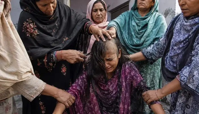 Hindu woman subjected to medieval barbaric torture by Muslim in-laws after voluntarily converting to Islam and marrying Muslim man in Debiganj Bangladesh
