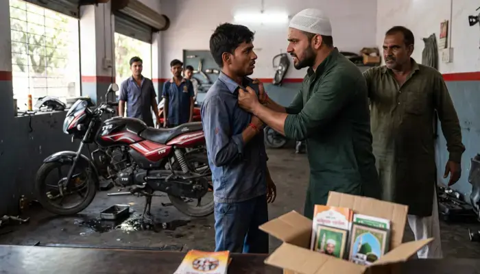 Hindu man induced and pressured to convert by Muslim man; assaulted and abused with casteist slurs upon refusing