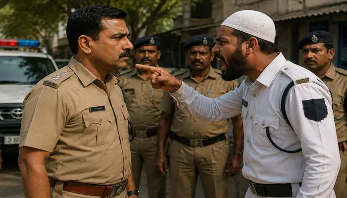 Hindu police officer threatened by Muslim subordinate who declared 'This Is My Area' and threatened to rip out his intestines
