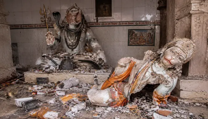 Hindu temple targeted, sacred idols of Hindu deities desecrated in Raipur, Chhattisgarh