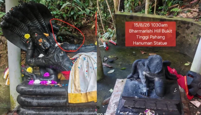 Hindu temple targeted, idols of revered Hindu deities vandalised in Pahang, Malaysia