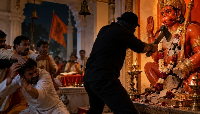 Hindu god idol desecrated in Madhya Pradesh; devotees assaulted during Ramayana recitation