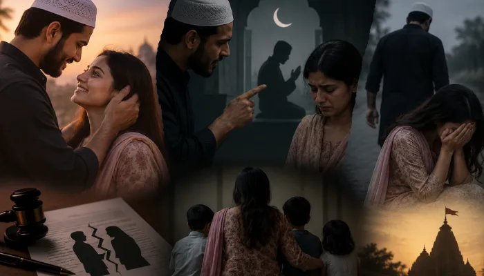 Hindu woman sexually exploited on the pretext of marriage, pressured to convert to Islam and offer Namaz, later abandoned 