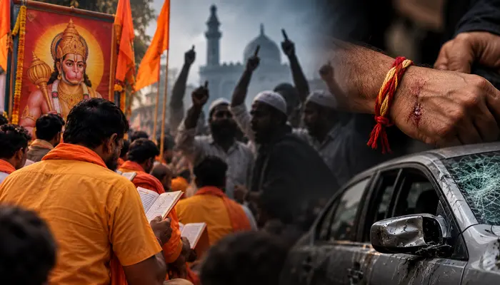 Hindu devotees attacked for reciting Hanuman Chalisa in Uttar Pradesh's Loni; Hindu cab driver beaten for wearing Kalava