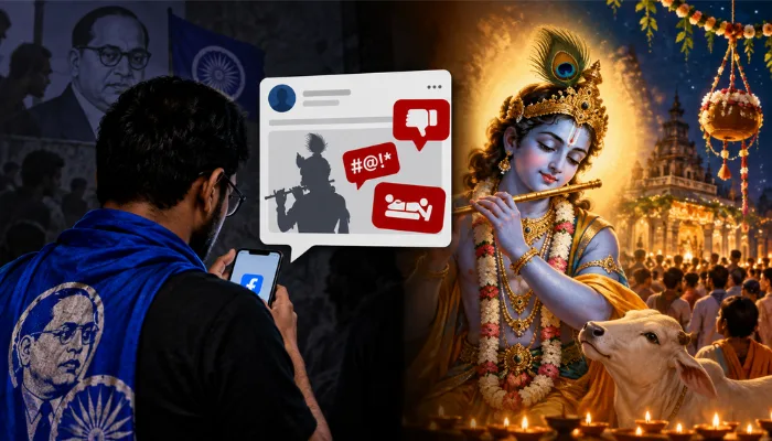 Revered Hindu deity Lord Krishna subjected to obscene and derogatory remarks by Ambedkarite man on sacred occasion of Janmashtami