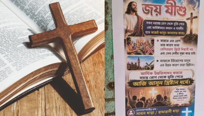 Hindus targeted for religious conversion through Christian poster denigrating Hindu deities and promising miraculous cures for diseases