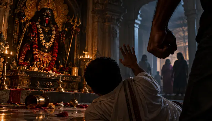 Hindu temple’s sanctity desecrated by man performing obscene acts inside its premises; Hindu devotee beaten and threatened with death for objecting
