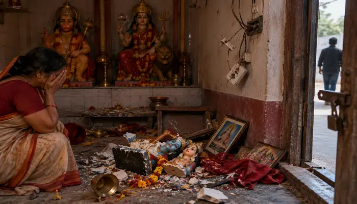 Hindu temple vandalised, sacred idols and images of Hindu deities desecrated in Mauganj, Madhya Pradesh