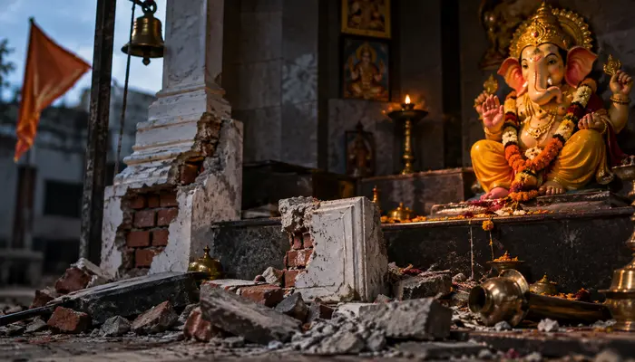 Hindu temple vandalised, Ganesha idol installation opposed, devotees assaulted, temple caretaker subjected to stone pelting over construction in temple