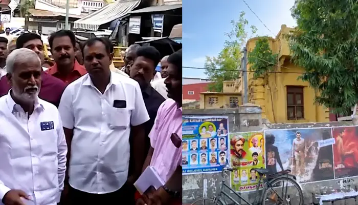 Hindu temple land encroached upon and fraudulently registered by Indian politician in Tiruchirappalli, Tamil Nadu