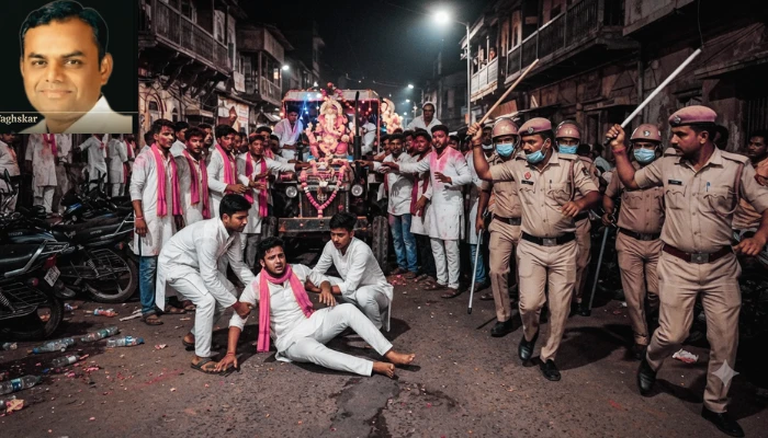 Peaceful Ganpati visarjan disrupted as Ahilyanagar police lathi-charge Hindu devotees, activists say one devotee died in police excesses
