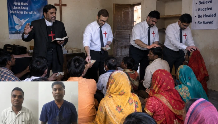 Hindus targeted for religious conversion through inducements and 'healing' meetings by Christian conversion racket in Agra