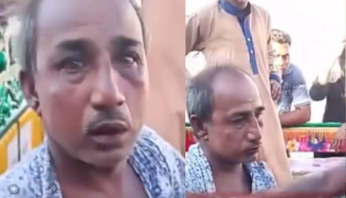 Hindu man attacked and subjected to derogatory anti-Hindu slurs by Muslim men in Bangladesh