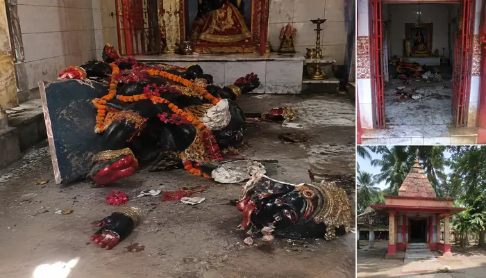 Hindu temple targeted, idol of Goddess Kali vandalised and beheaded in Bagerhat, Bangladesh