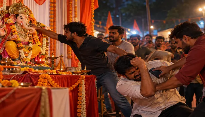 Hindu religious sentiments outraged as miscreants attempt to vandalise idol of Hindu deity&nbsp;during Ganesh Chaturthi event in Mainpuri, Uttar Pradesh