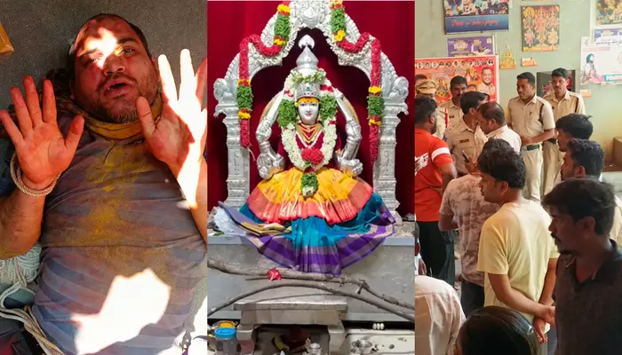 Hindu temple attacked in Hyderabad; Muslim man desecrates idol of Hindu goddess while shouting "Allahu Akbar"