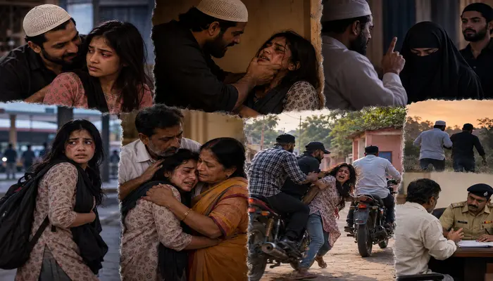 Hindu woman trapped, brainwashed and pressured to convert and wear burqa by Muslim man; victim reveals accused similarly targeted several Hindu women