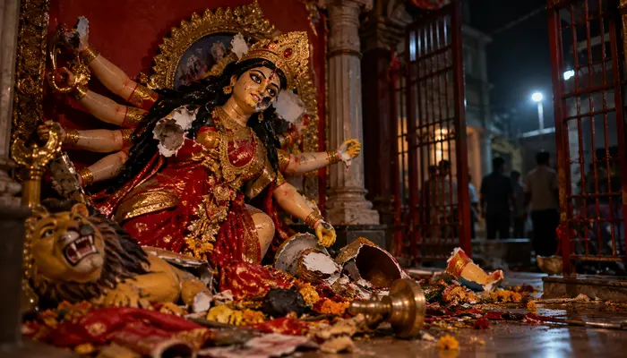 Hindu place of worship targeted; sacred idol of Goddess Durga desecrated in Hyderabad ahead of Durga Puja