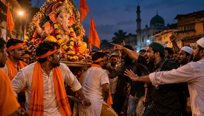 Ganesh idol immersion procession targeted, devotees subjected to heckling, objectionable remarks and death threats in Bahraich, Uttar Pradesh
