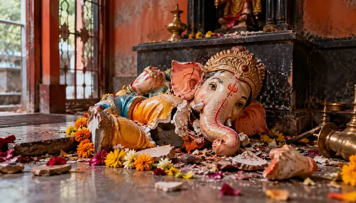 Revered Hindu deity Lord Ganesha’s idol vandalised in Rampur, Uttar Pradesh