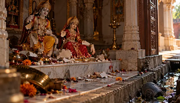 Hindu temple vandalised in Tonk, Rajasthan; idols of Lord Raghunath and Goddess Janaki desecrated, Shaligram idol thrown into drain