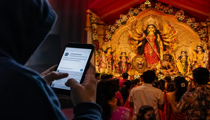 Hindu sentiments outraged; social media user posts derogatory remarks against Goddess Durga and Durga Puja pandal 