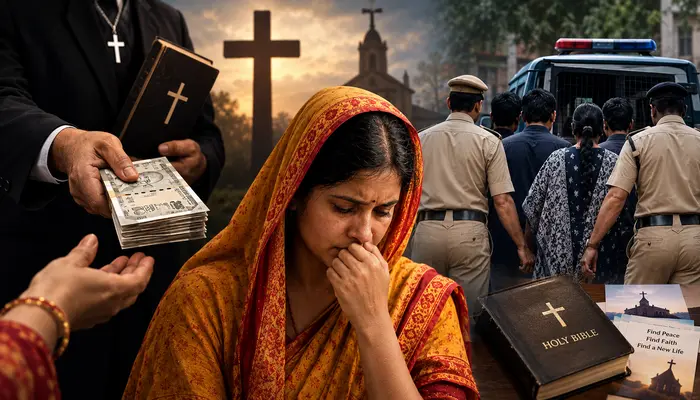 Hindu woman pressured to convert to Christianity through inducements in Madhya Pradesh’s Satna; Christian family similarly targeted several other Hindus for conversion