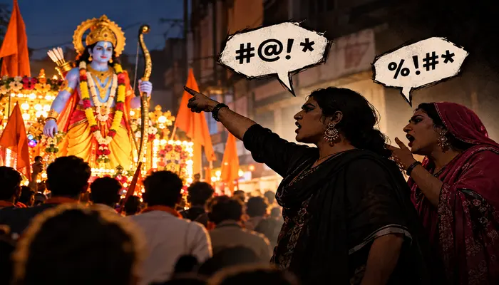 Anti-Hindu hate speech; Muslim transgender persons made abusive remarks against Hindu deity during Ram Barat procession