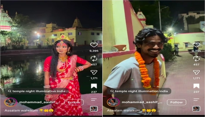 Revered Hindu deity mocked during Navratri; Muslim woman dressed as Goddess Durga utters “Assalam Alaikum” in Instagram video