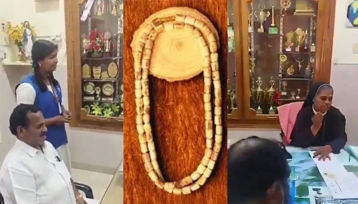 Minor Hindu student forced to conceal sacred Tulsi mala worn while fasting during Kulasekharanpattinam Dussehra festival by Christian headmistress