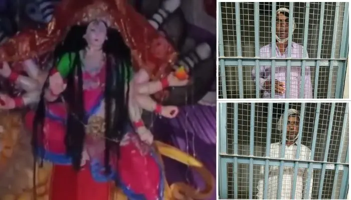 Durga Puja pandal attacked and stone-pelted, deity's idol desecrated by Muslims; Hindu devotees assaulted and given death threats