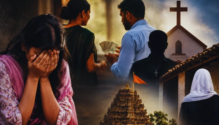 Hindu woman trapped through financial inducements, brainwashed to convert to Christianity; barred from meeting family