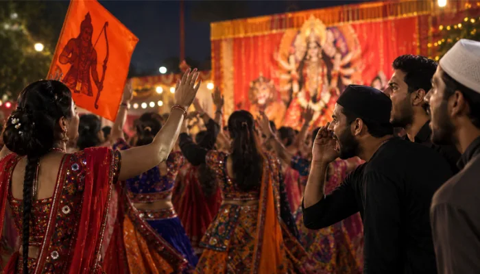 Hindu sentiments outraged as Muslim woman chants “Allahu Akbar” during Navratri garba event in Gujarat