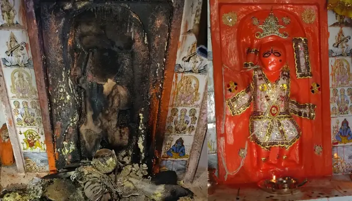 Ancient Hindu temple desecrated, sacred Hanuman idol smashed and burned in Morena, Madhya Pradesh